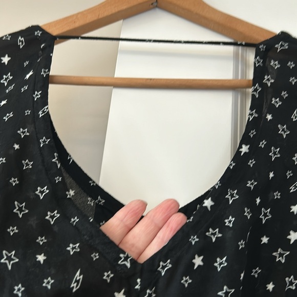 Chaser Celestial Stars & Lightning Bolts V-Neck V-Back Empire Waist Maxi Dress - Picture 10 of 11